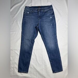 Express Jeans Skinny Fit Mid Rise Conscious Edit Medium Wash Denim Sz 12R